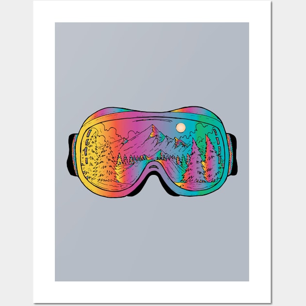 ski goggles mountains Wall Art by lazykitty